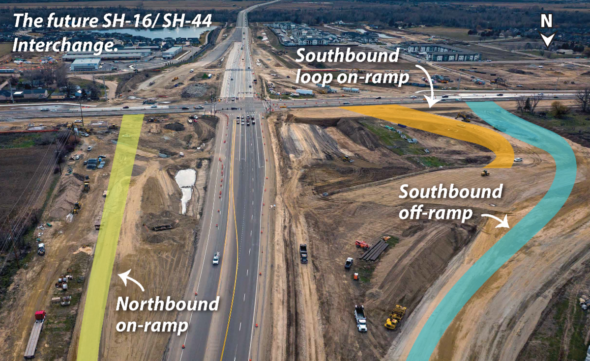 SH-16/SH-44 Interchange - North SH-16 Traffic Shift
