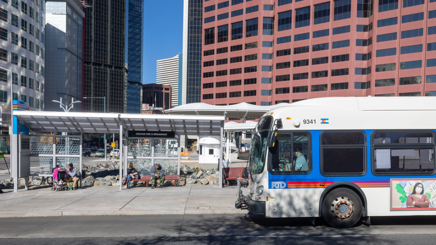 customers boarding a bus