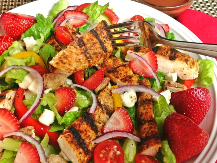 grilled chicken salad strawberry