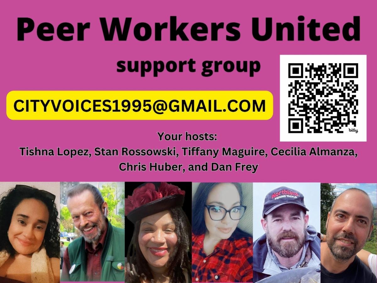 Peer Workers United support group click to link
