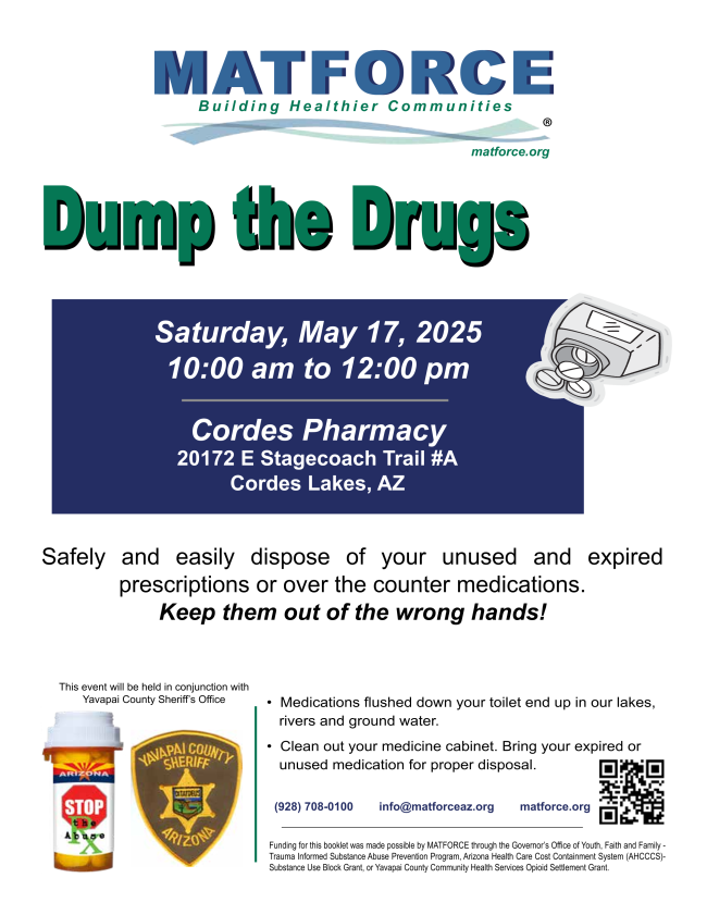 Dump the drugs Cordes Lakes