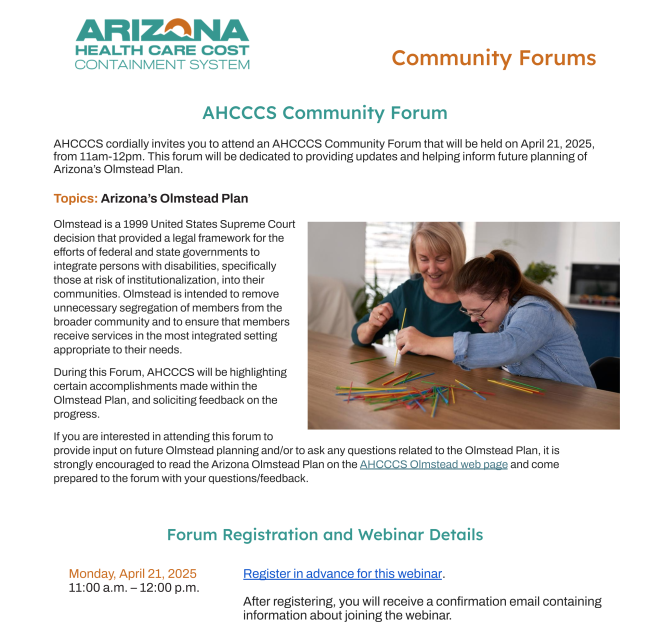Community Forum April 2025