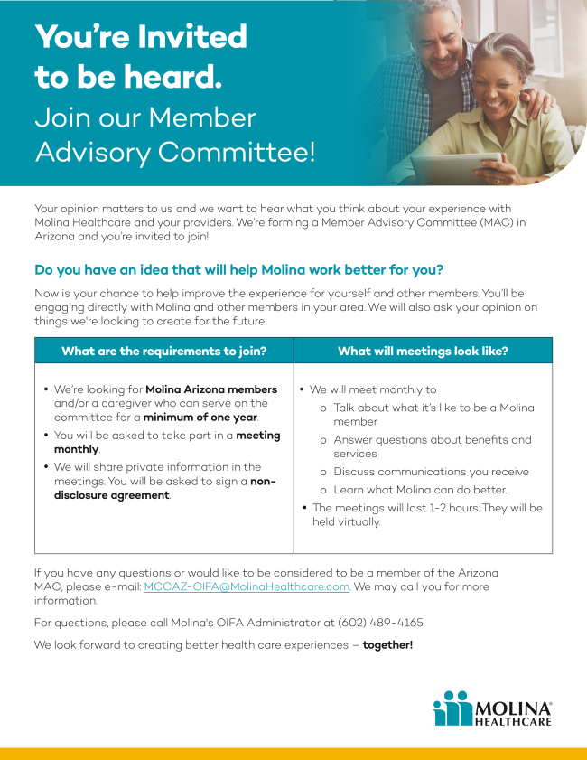 Molina Member Advisory Council