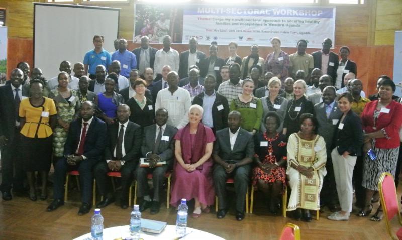 Workshop participants group photo Uganda May2018 photo credit WCS Uganda