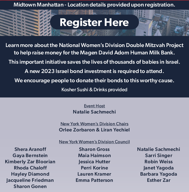 NYC Giving Tuesday Event to Support Israel