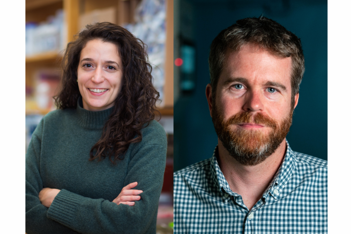 Headshot of Tami Lieberman (left) and Dave Des Marais (right).