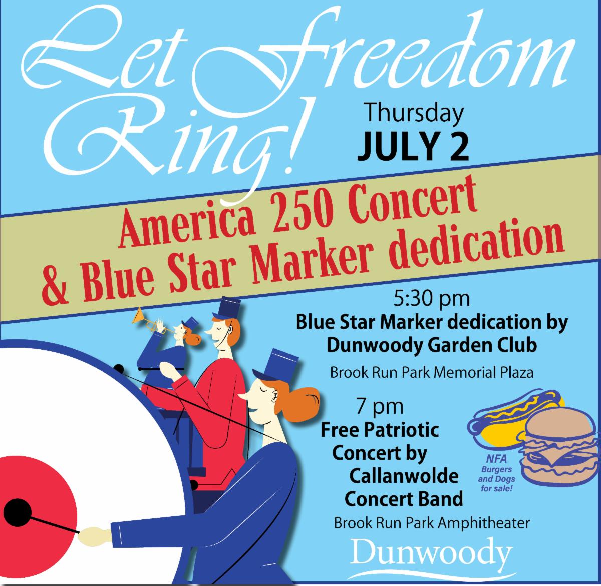 Graphic advertising July 2 concert