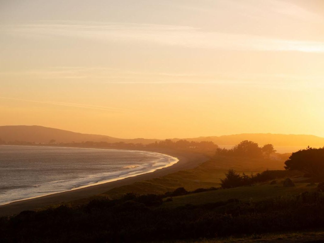 Doran beach at sunset