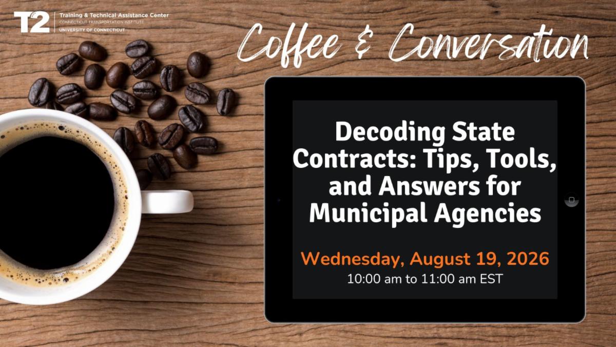 Coffee and Conversation: Decoding State Contracts webinar on Wednesday, August 19, 2026, from 10:00 am to 11:00 am EST.