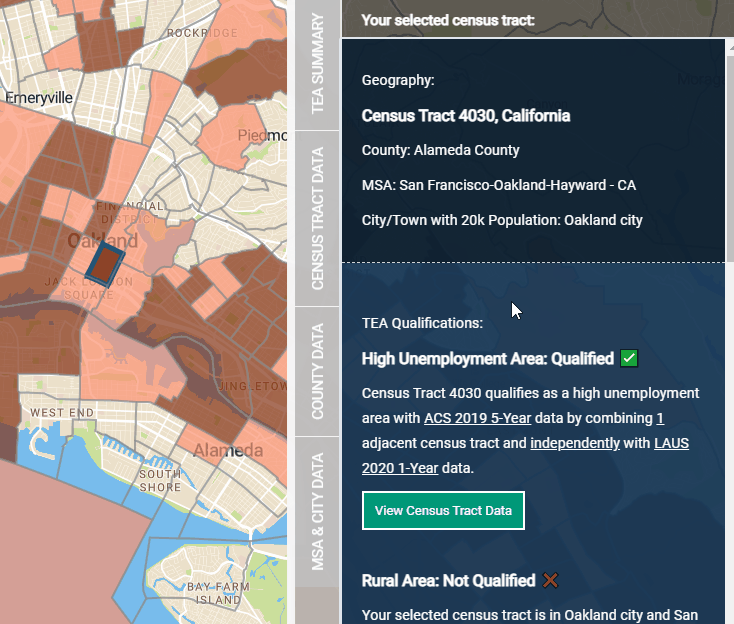 Introducing the NEW EB-5 TEA Mapping Tool