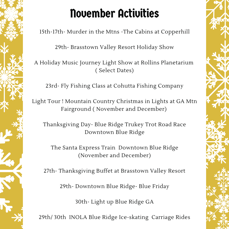 Date Edit for Brasstown Valley Holiday Show