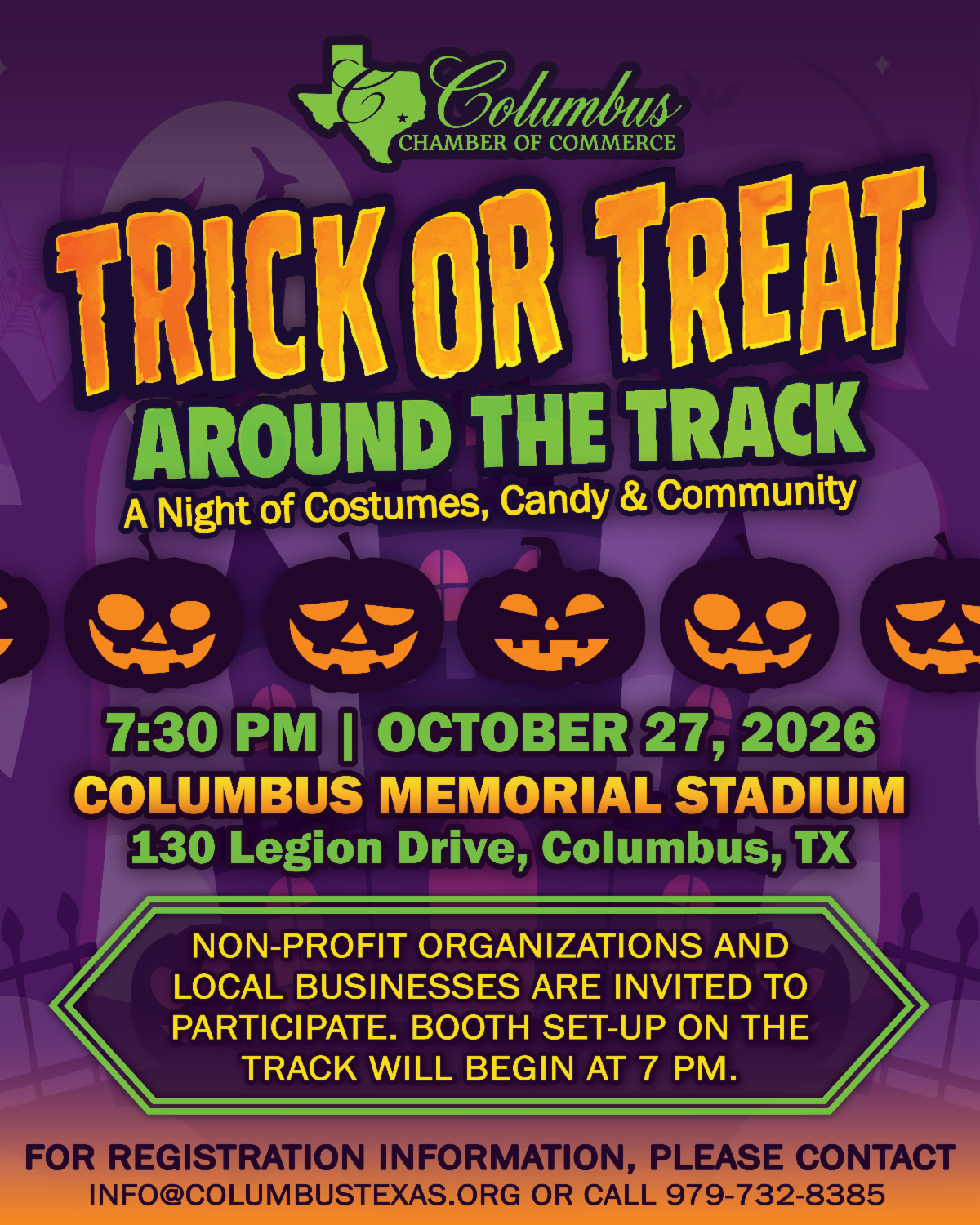 Etc. Tracking Trick or Treat Around the Track 2026 - Details