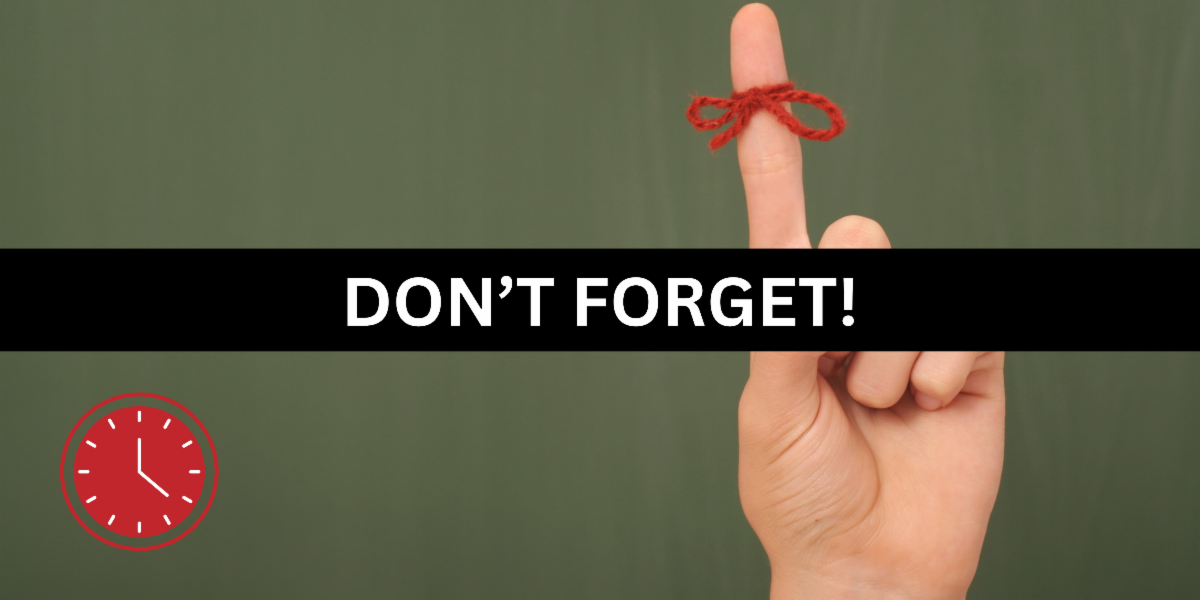 Don't forget