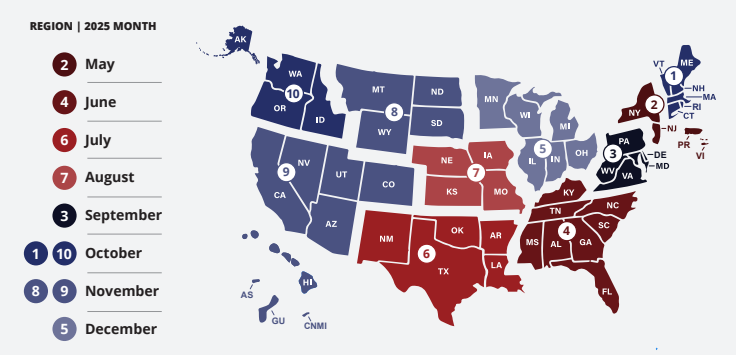 FEMA Onboarding Regions. Please click image link for more information.