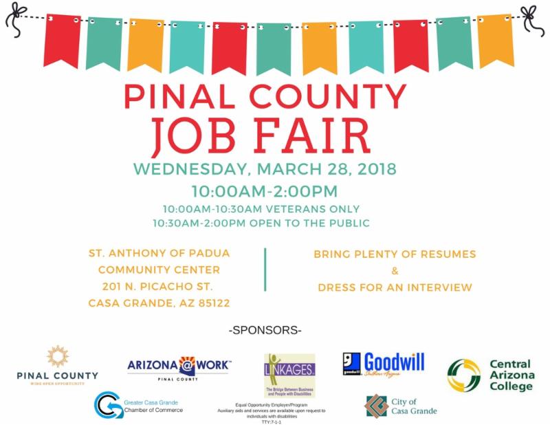 Need A Job Pinal County Job Fair On March 28th In Casa Grande