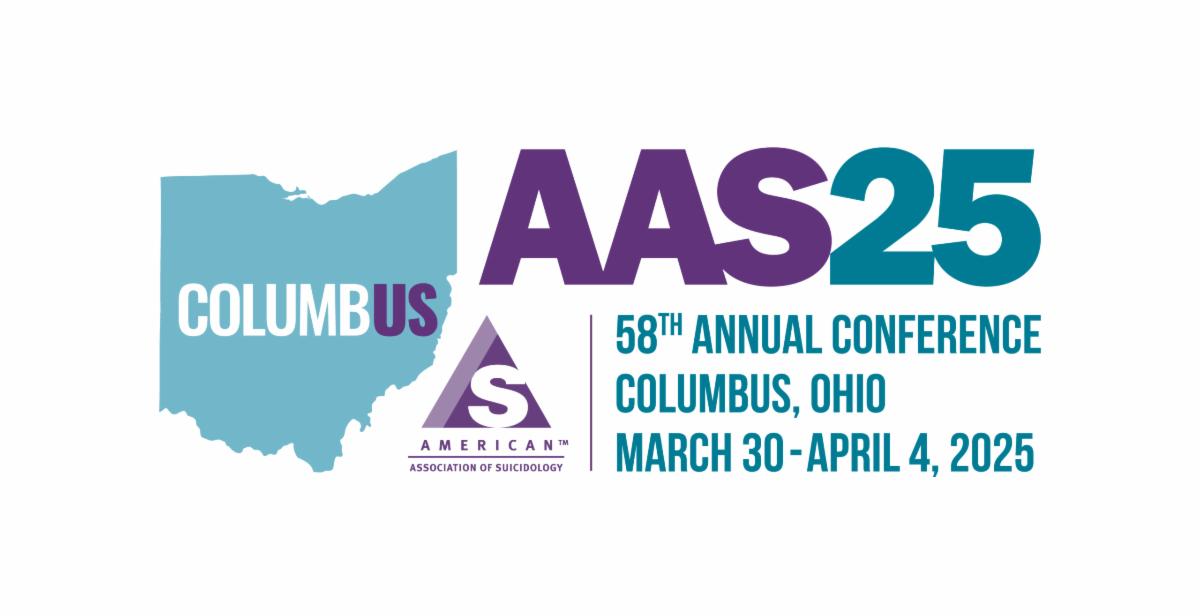 Promotional flyer for American Association of Suicidology conference