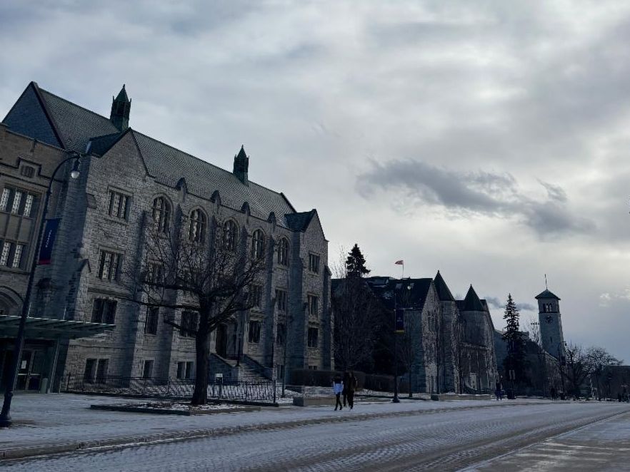 University Avenue with light snow