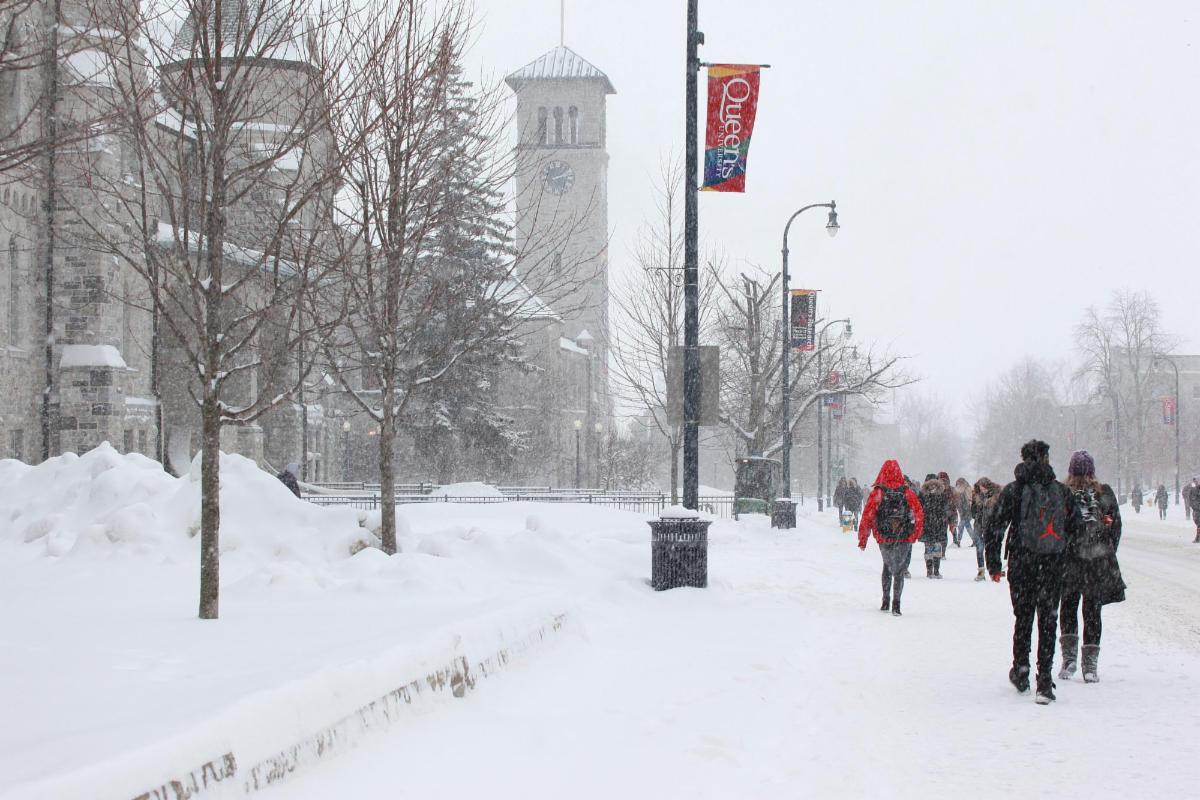 Winter on University Ave in Kingston