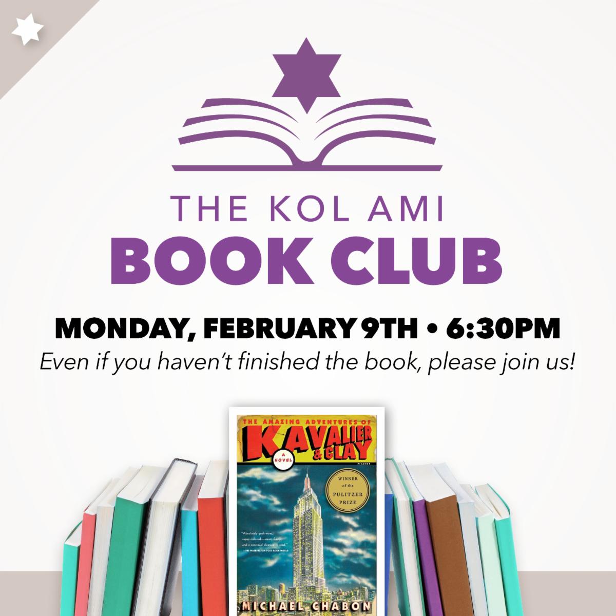 Join the Kol Ami Book Club on Monday, February 9th at 6:30pm—even if you haven't finished the book, please join us! 