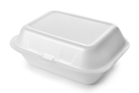 Polystyrene foam food container