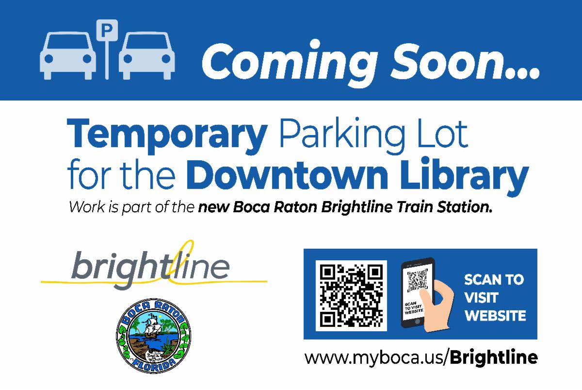 Coming Soon temporary parking lot for the downtown library
