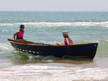 Lifeguards on boat