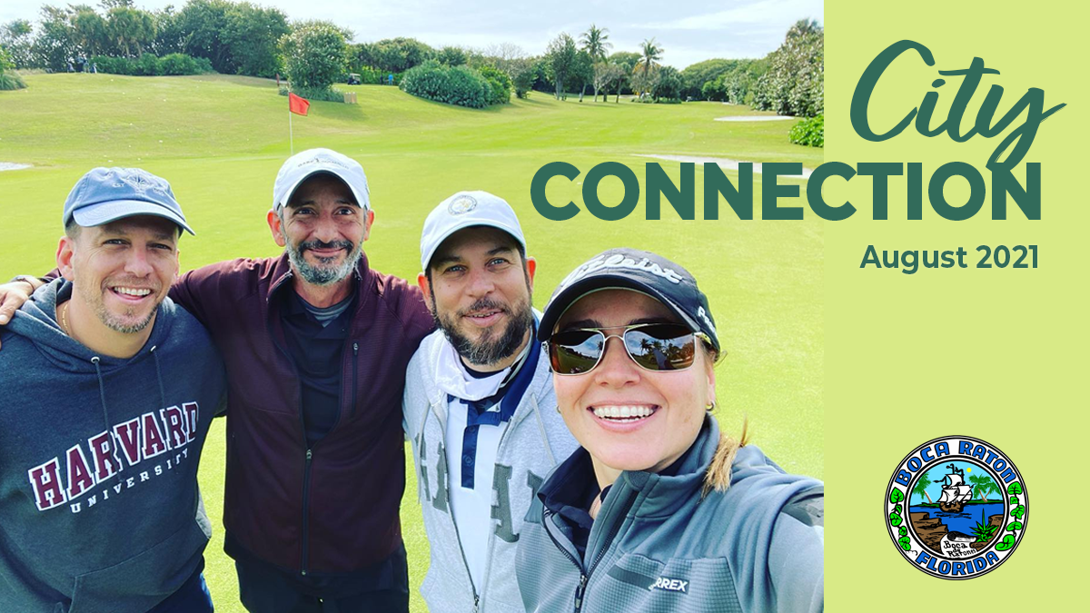 City of Boca Raton City Connection August 2021. Golfers taking a picture