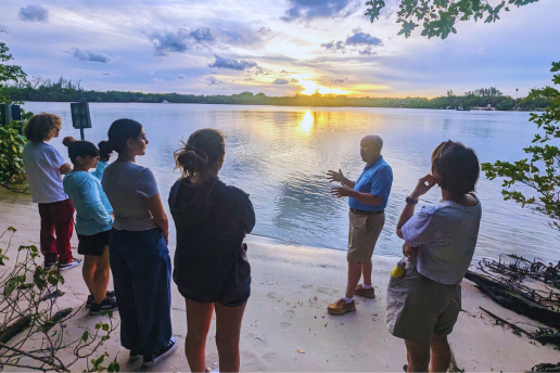 Volunteer with a group at Gumbo Limbo Nature Center.