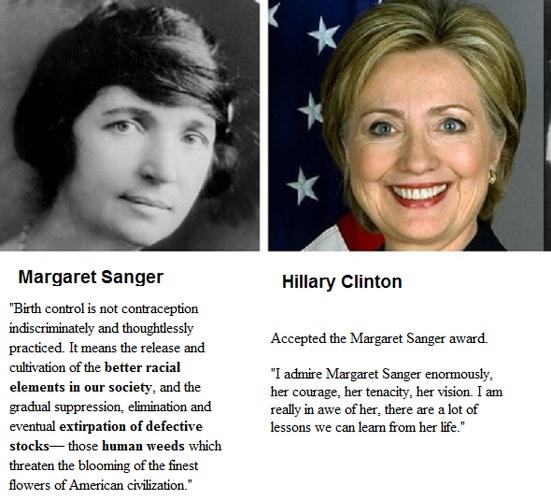 Hillary Clinton Margaret Sanger Birth Control Abortion Eugenics