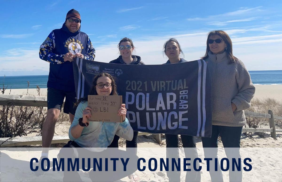 HPF staff attending Special Olympics New Jersey's Virtual Polar Plunge, February 2022