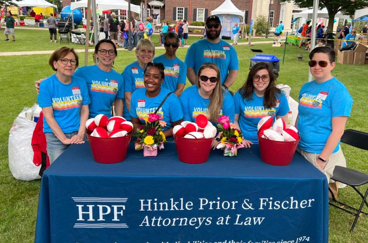 HPF staff and friends at the firm's table at SONJ Games