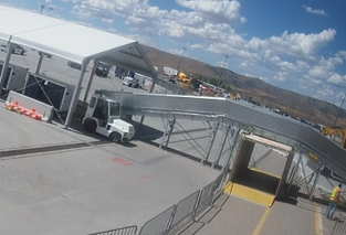Temp outdoor baggage handling system