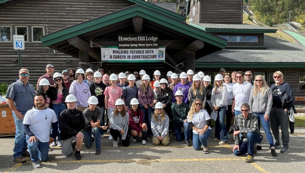 Group of students and volunteers at the Building Your Futures event.
