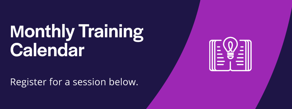 Monthly Training Calendar