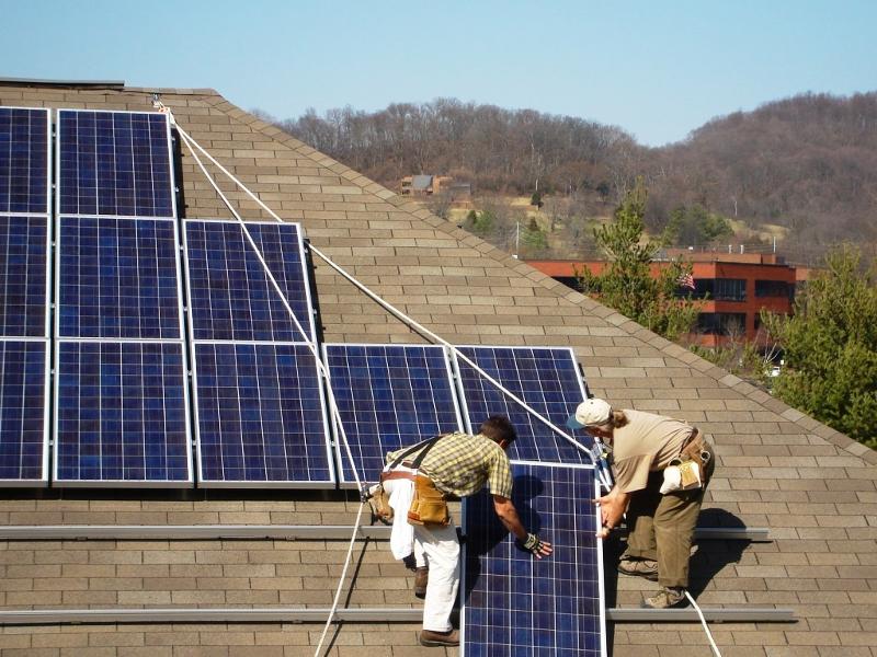 Miles and Gary Installing Panels
