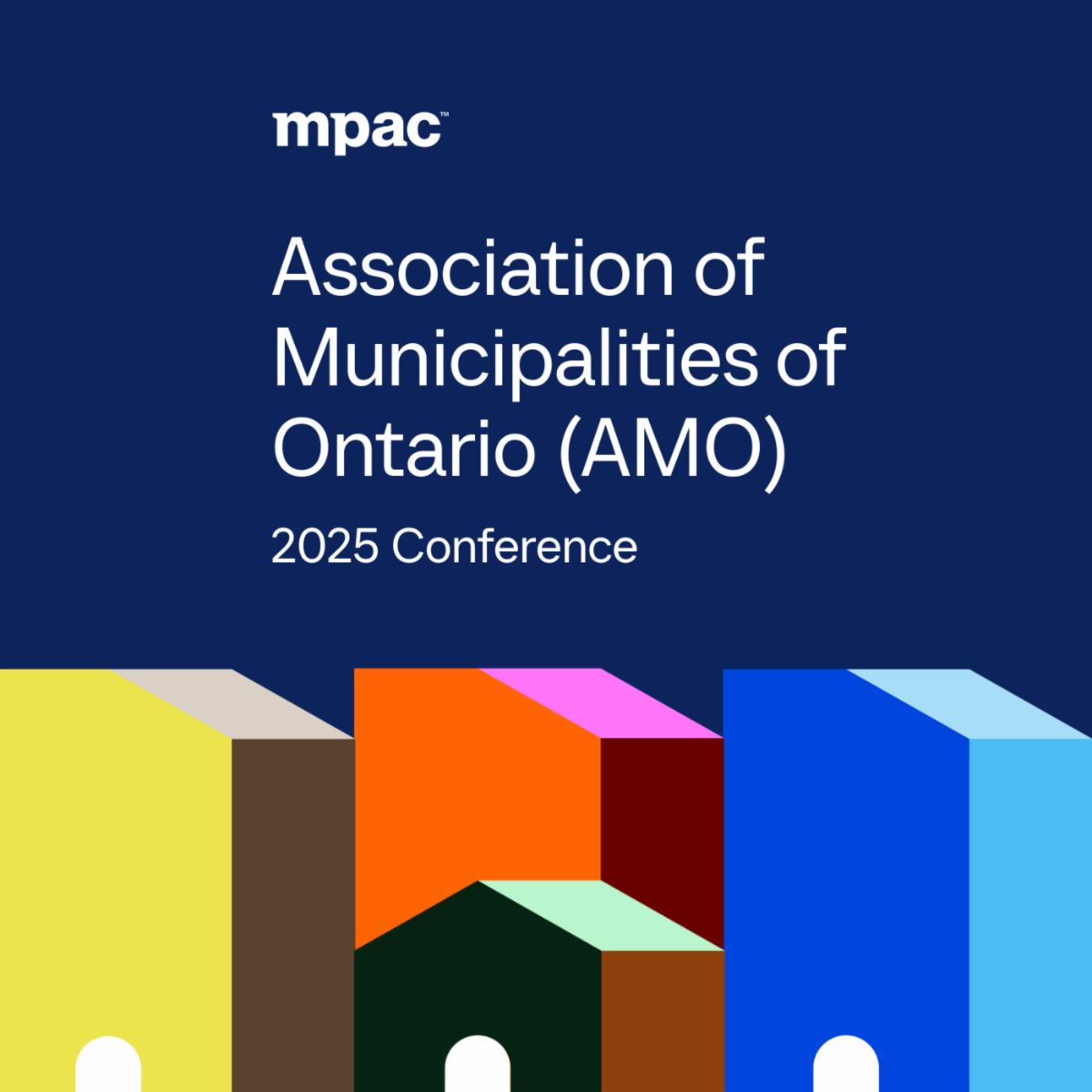graphic of MPAC attending the 2025 Association of Municipalities of Ontario conference