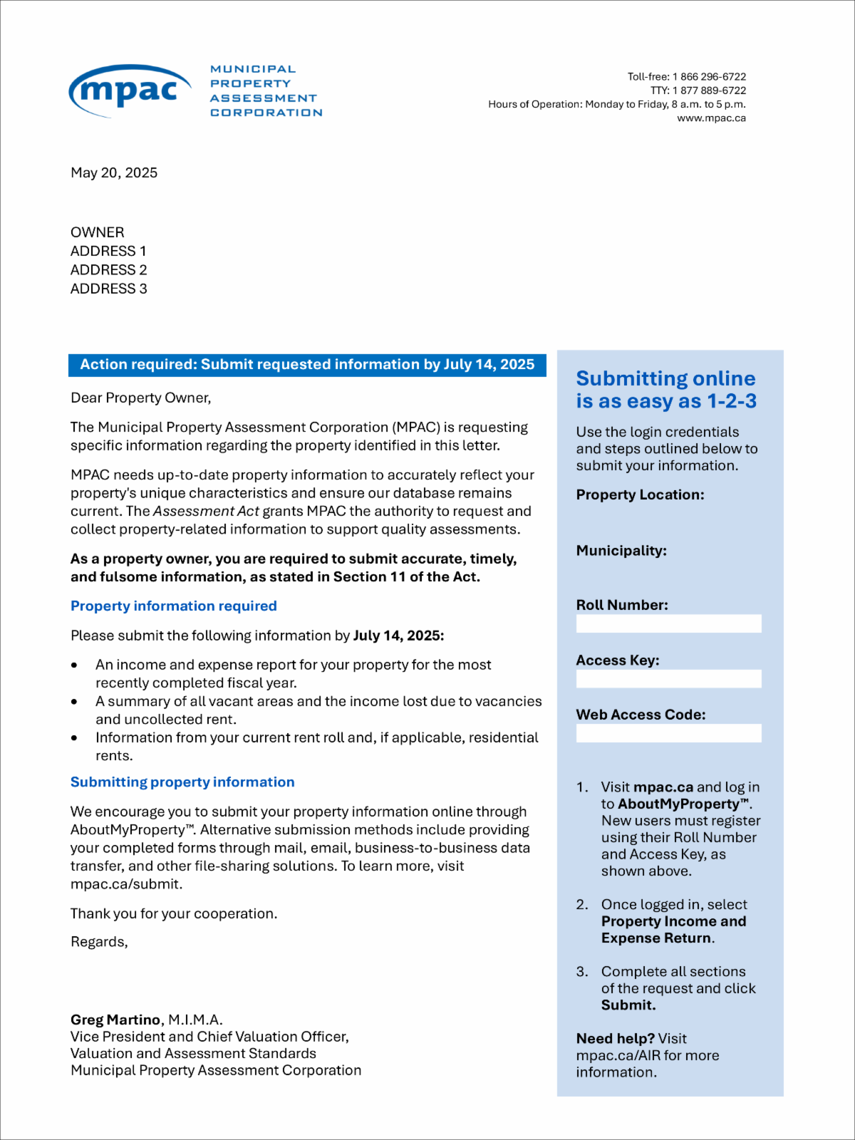 image of sample information request letter