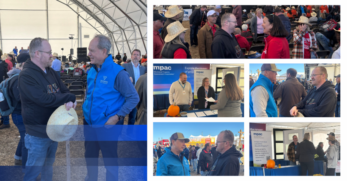 Photo collage of MPAC representatives participating in the 2026 International Plowing Match (IPM) and Rural Expo.