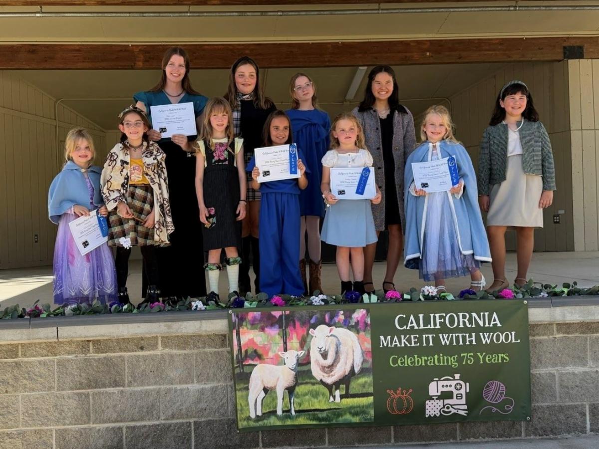 California 4-H members that participated in the California Make it with wool competition in Dixon, Ca.