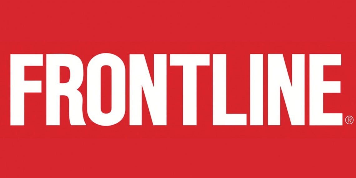 FRONTLINE logo on a red background