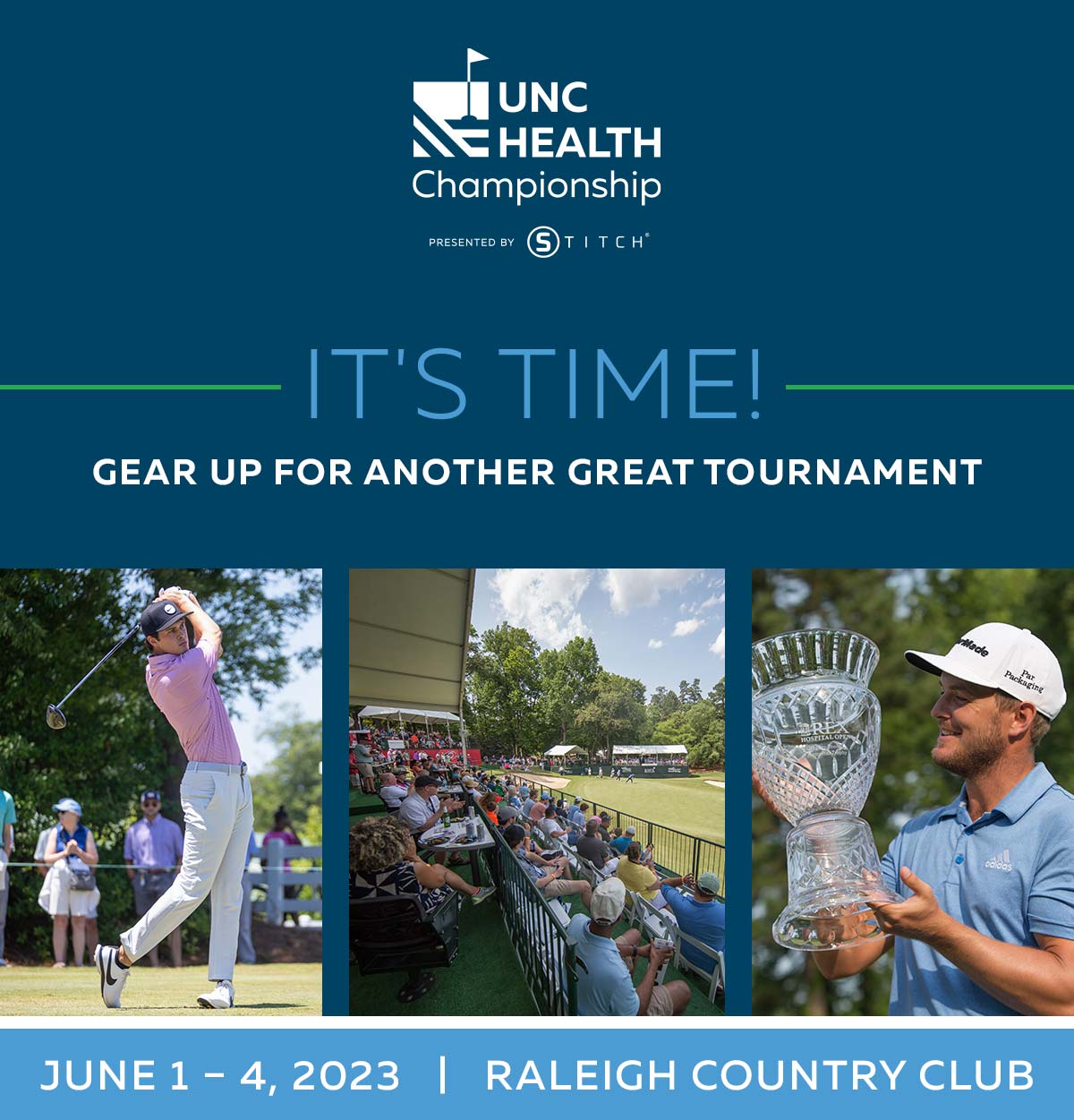 UNC Health Championship | It's Time! | Gear up for another great tournament | June 1-4, 2023 | Raleigh Country Club