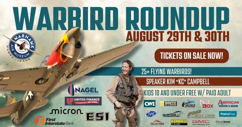 Warbird Roundup in Nampa August 29-30, 2026