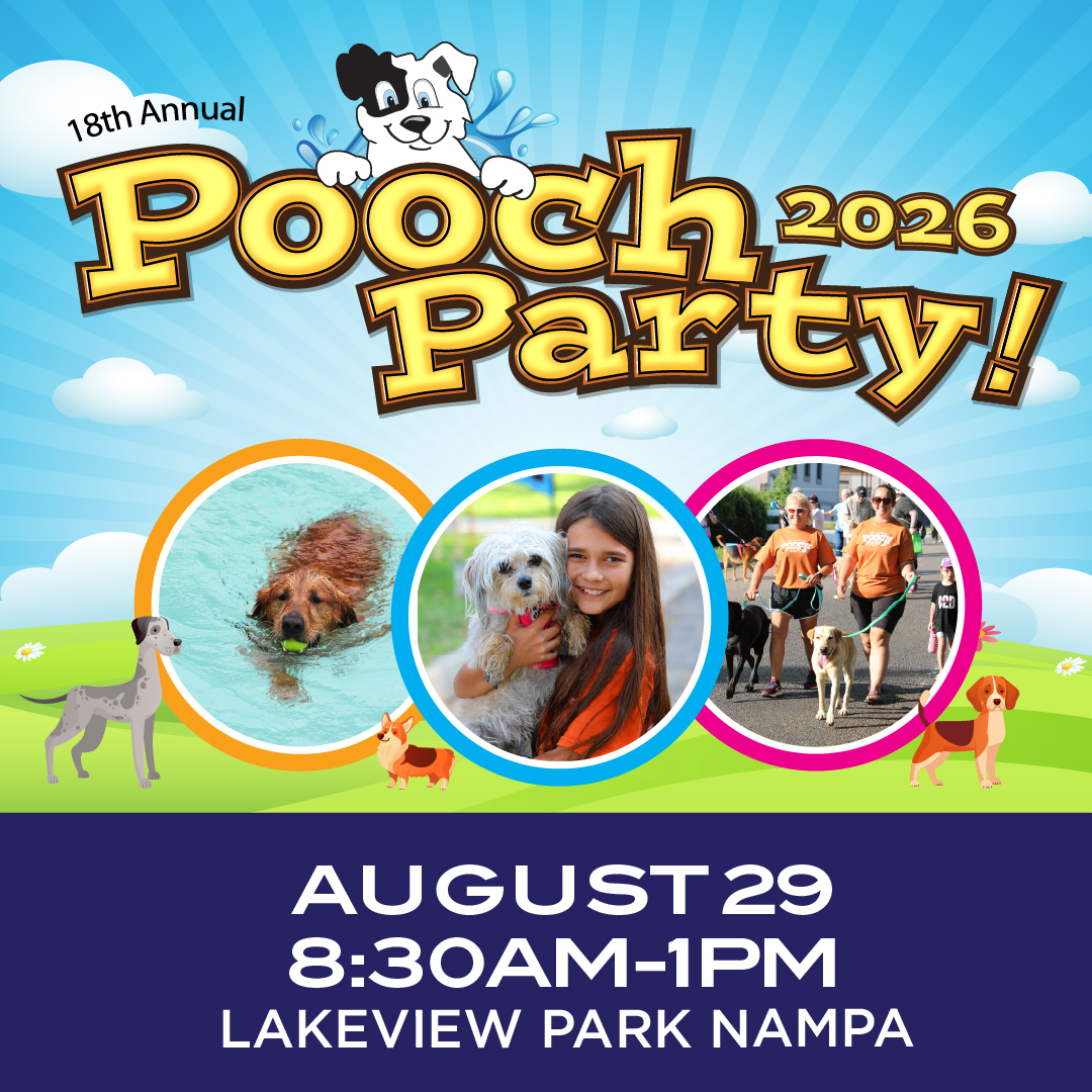 pooch party aug 29 8:30am-1pm, Lakeview Park Nampa