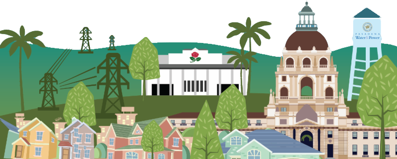 An illustration of the City of Pasadena