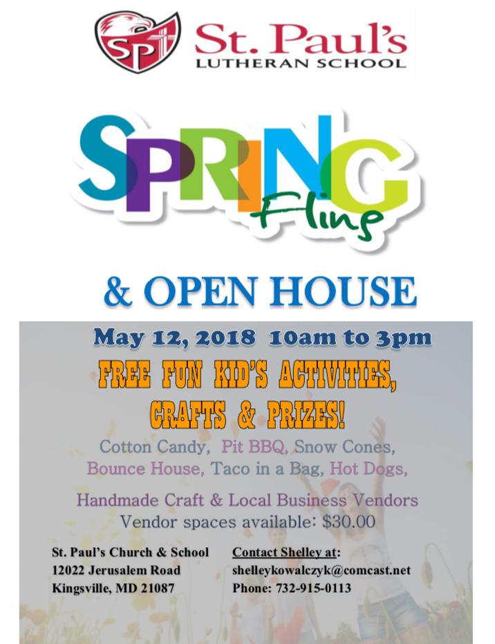 spring fling flyer and vendor contract spring fling flyers