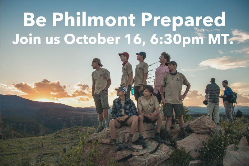 Be Philmont Prepared! Join us October 16!