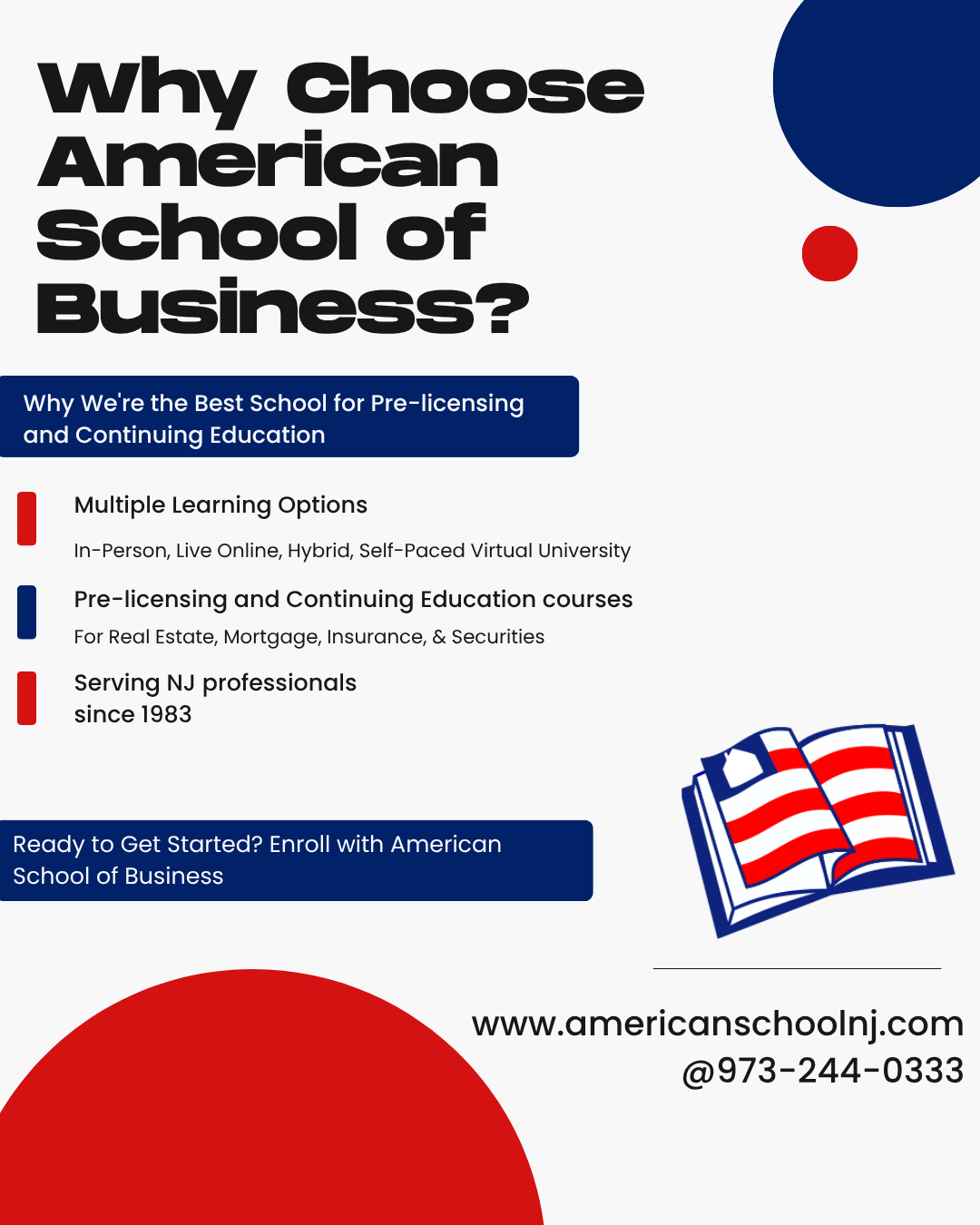 It's Your Choice...We Offer In-Person, Live Online, Self-Study Online or Hybrid...It's Your Choice
