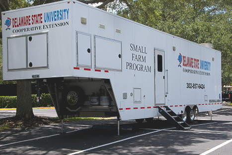 Outside of mobile unit.