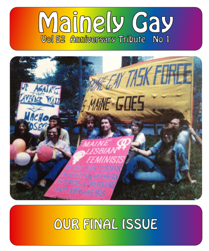 Mainly Gay 50th anniversary newsletter cover