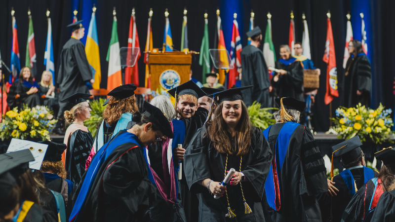 Image of graduates during 2026 Commencement, Cross Arena